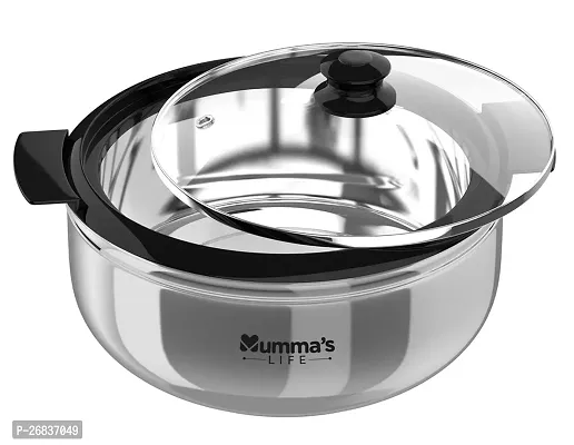 Durable Stainless Steel Thermoware Casserole With Glass Lid Hot Pot Roti Box With Lid For Kitchen Keeps Warm Upto 2 Hours -3500Ml-thumb0