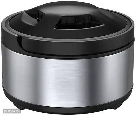 Dr. Equipment- Stainless Steel Thermoware Casserole Hot Pot for hot Meal| chapati| Curry| roti (2500ML)-thumb0