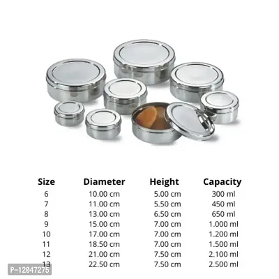 Mumma's LIFE- kitchen storage puri dabba/ air tight / multi purpose steel box - Steel Utility Container (Silver) (2100ML)-thumb4