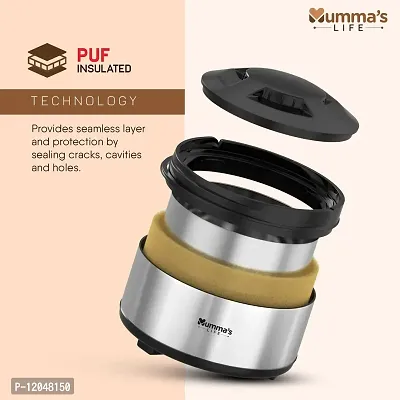 Stainless Steel Thermoware Casserole With Lid For Roti Chapati Double Wall Insulated Hot Pot For Hot Meal Chapati Curry Set Of 1-thumb3