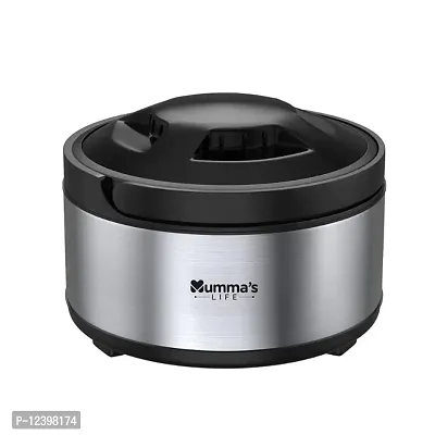 Mummas LIFE Stainless Steel Thermoware Casserole With Lid For Roti/Chapati | Double Wall Insulated Hot Pot for hot Meal (3500 ML)-thumb0