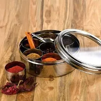 Mummas LIFE Stainless Steel Masala Box Spice Box (Stainless Steel)-thumb2