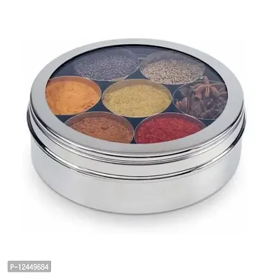 Mummas LIFE Stainless Steel Masala Box Spice Box (Stainless Steel)-thumb4