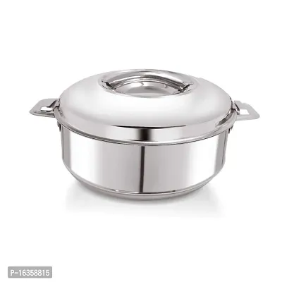Stainless Steel Solid Casserole - Set of 1, Silver (1000ML)