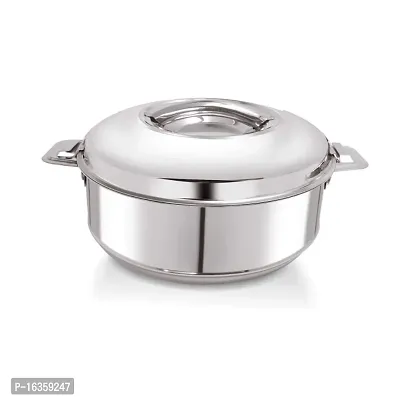 Stainless Steel Solid Casserole - Set of 1, Silver (1500ML)