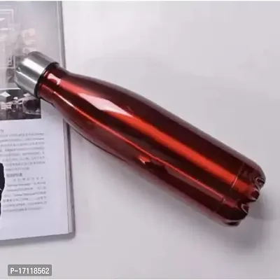 LHMED Stainless Steel Water Bottle, Sleek Sports Water Bottle with Leak-Proof Lid 1000 ml Flask  (Pack of 1, Red, Steel)-thumb3