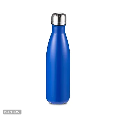 LHMED Stainless Steel Water Bottle, Sleek Sports Water Bottle with Leak-Proof Lid 1000 ml Flask  (Pack of 1, Blue, Steel)