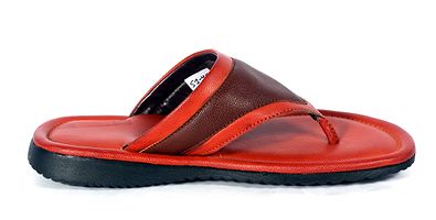 Men's Multicoloured Self Design Synthetic Leather Slip-On Slippers-thumb2