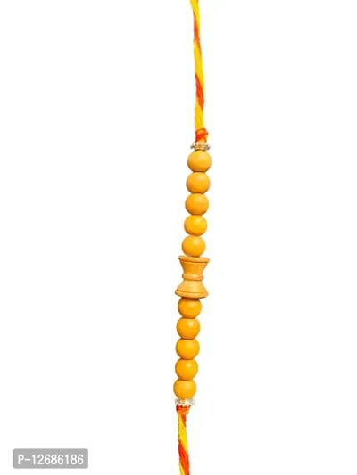 ANAWARIYAS Sandalwood fragrance beads Rakhi For Brother Traditional Rakhi For Brother-thumb2