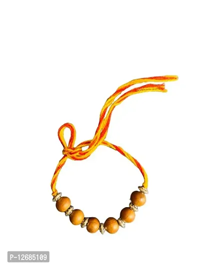 ANAWARIYAS Sandalwood fragrance beads Rakhi For Brother,Traditional Rakhi For Brother-thumb4