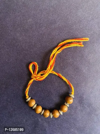 ANAWARIYAS Sandalwood fragrance beads Rakhi For Brother,Traditional Rakhi For Brother-thumb3