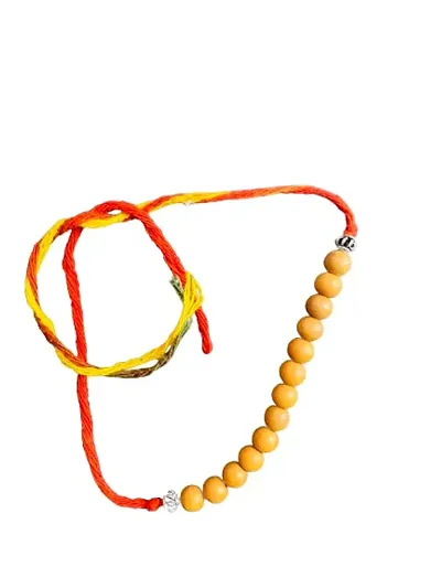 ANAWARIYAS Sandalwood fragrance beads Rakhi For Brother -Traditional Rakhi For Brother