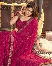 Stylish Georgette Saree with Blouse Piece-thumb3