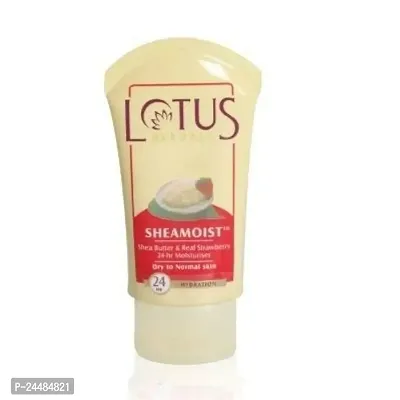 Lotus Herbals Sheamoist Shea Butter  Real Strawberry 24Hr Moisturiser (60g) (Pack of 2)-thumb2