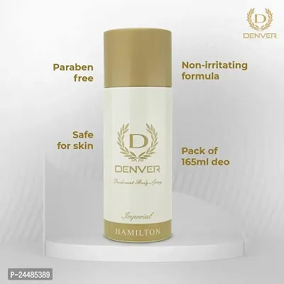 DENVER Hamilton Imperial Deo (Pack of 3) - 165ML Each | Long Lasting Deodorant Body Spray for Men-thumb4