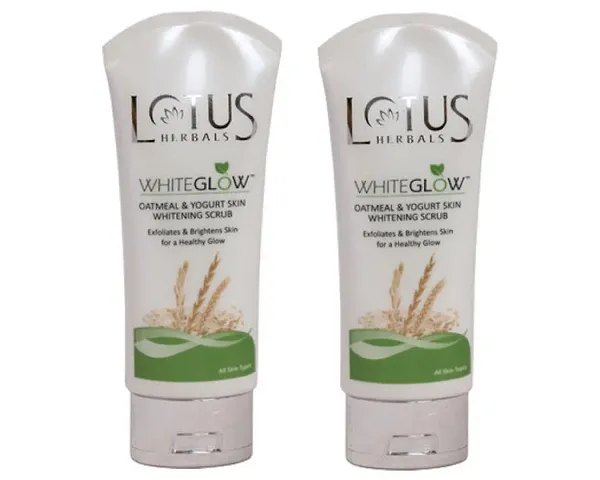 Lotus Herbals Oatmeal  Yogurt Skin Whitening Scrub - Whiteglow (100g) (Pack of 2)