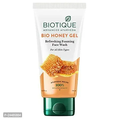 Biotique Honey Gel Soothe  Nourish Foaming Face wash | Soap Free Formula | Reduce Dryness | 100% Botanical Extracts | Suitable for All Skin Types | 150ml-thumb0