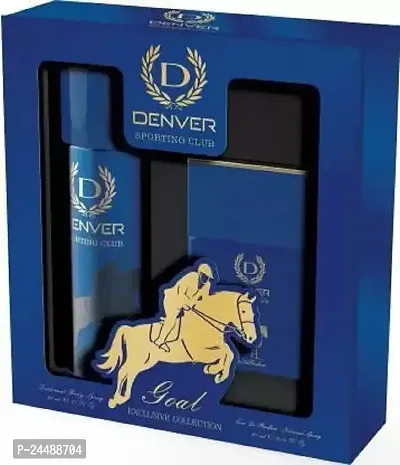 DENVER Sporting Club Goal Gift Set for Men - Deo (165ML) + Perfume (60ML) | Long Lasting Fragrance Combo Gift-thumb0