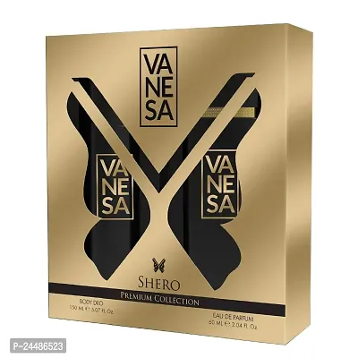 VANESA Shero Gift Pack - Deodorant 150ML + Perfume 60ML | Long Lasting Fragrance for Women