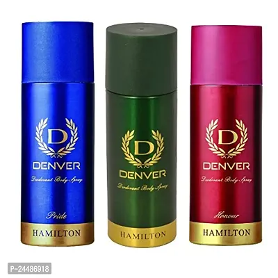 Denver Pride Deodorant For Men, 105 G, Hamilton Caliber Deodorant Body Spray, 165ml  Honour Deodorant, 105g (Combo Pack)-thumb2