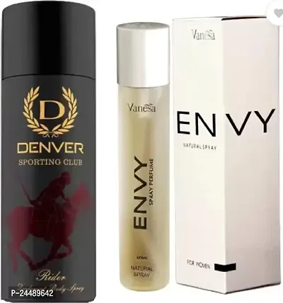 Denver Sporting Club New Rider Deodorant With Envy Women Perfume (Pack of 2)-thumb0