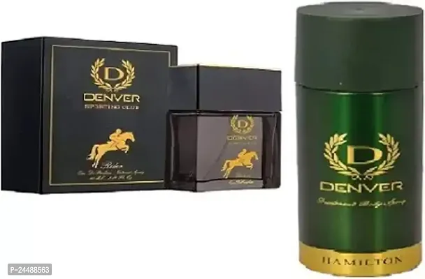 Denver Hamilton Deo 165ml  Sporting Club Rider Eau Parfum 60ml@ (Pack of 2)-thumb0