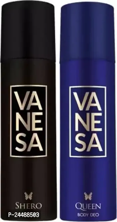 VANESA Shero + Queen Deodorant (150ML Each) - Pack of 2 | Luxury Combo Deodorant Spray Set For Women