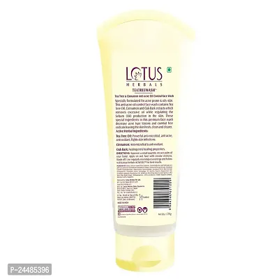 Lotus Herbals Teatreewash Face Wash | with Tea Tree Oil  Cinnamon | Anti Acne | Oil Control | For Oily Skin | 120ml-thumb2