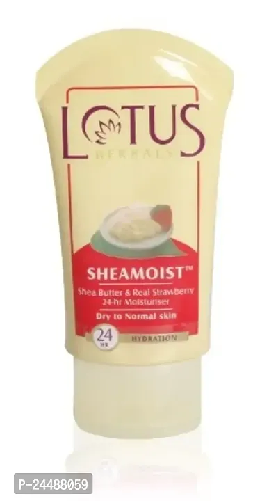 Lotus Herbal Sheamoist Shea Butter And Real Strawberry 24 Hour Moisturiser, 120g-thumb0