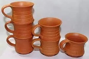 KUMHAARS Clay Tea Cup Mitti Ke Cup I Clay Cup I Kullad Cups I Chai ke Cup - 80 ml (Brown) Set of 6-thumb2