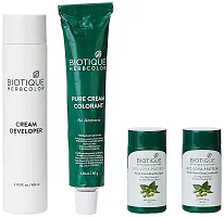 Biotique Herbcolor Conditioning Hair Colour l Ammonia Free Hair Color l 9 Organic Herbal Extracts l Natural and Healthy Shine l 50g + 110ml| Brown 4N (Pack of 1)-thumb2