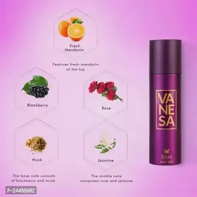 VANESA Babe Deodorant - 150ML Each (Pack of 2) | Luxury Combo Deodorant Spray Set For Women-thumb4