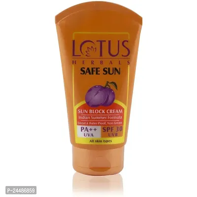 Lotus Sunblock Cream - Safe Sun (SPF 30), 100g Tube-thumb0