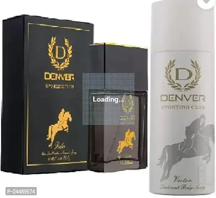 Denver Sporting Club Rider Eau Parfum 60ml  Victor Deo 165ml* (Pack of 2)