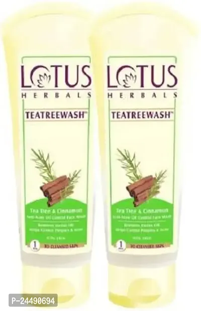 LOTUS Herbals TEATREEWASH Tea Tree  Cinnamon Anti-Acne Oil Control Face Wash (240 g)-thumb0