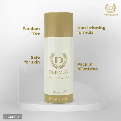 DENVER Imperial Deodorant - 165ML | Long Lasting Deo Body Spray for Men-thumb4