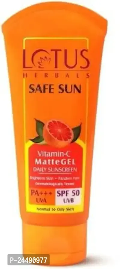 LOTUS HERBALS Safe Sun Vitamin-C MatteGEL Daily Sunscreen - SPF 50 PA+++ (75 g)-thumb0