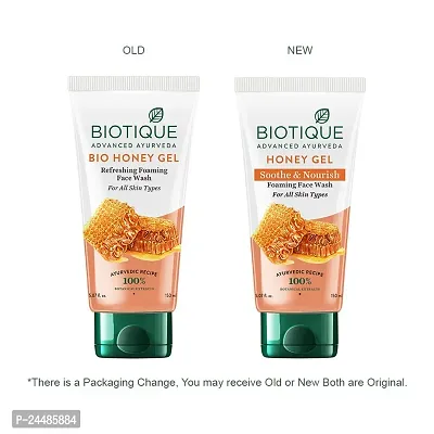 Biotique Honey Gel Soothe  Nourish Foaming Face wash | Soap Free Formula | Reduce Dryness | 100% Botanical Extracts | Suitable for All Skin Types | 150ml-thumb3