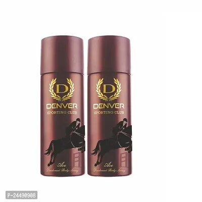 DENVER Hamilton Ace Body Deodorant - 165MLEach (Pack of 2) | Long Lasting Deodorants | Luxury Fragrance for Men