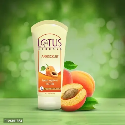 Lotus Herbals Apriscrub Exfoliating Apricot Face Scrub (100g) | Neemwash Neem  Clove Ultra Purifying Face Wash (120ml)-thumb2