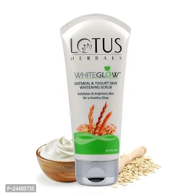 Lotus Herbals Whiteglow Skin Whitening  Brightening Gel Cream SPF 25 Pa +++, 60g| Oatmeal  Yogurt Skin Whitening Scrub, 50g-thumb4