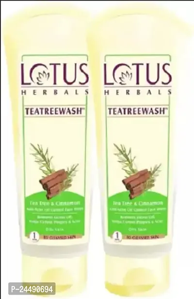 LOTUS Herbals TEATREEWASH Tea Tree  Cinnamon Anti-Acne Oil Control Face Wash (240 g)-thumb2