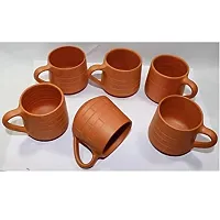 KUMHAARS Clay Tea Cup Mitti Ke Cup I Clay Cup I Kullad Cups I Chai ke Cup - 80 ml (Brown) Set of 6-thumb1