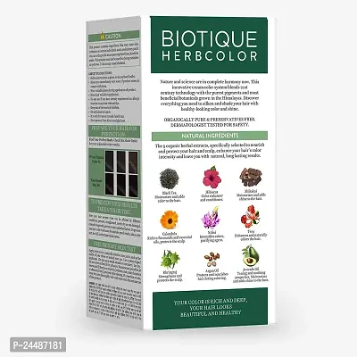 Biotique Herbcolor Conditioning Hair Colour l Ammonia Free Hair Color l 9 Organic Herbal Extracts l Natural and Healthy Shine l 50g + 110ml| Darkest Brown 3N (Pack of 1)-thumb2