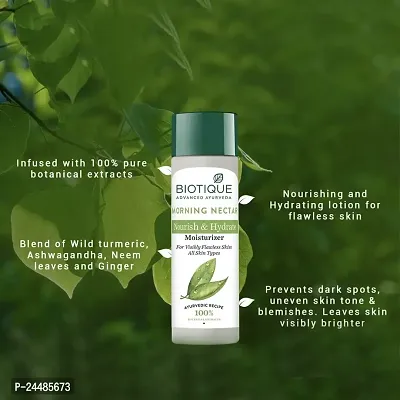 Biotique Morning Nectar Flawless Skin Moisturizer l Prevents Dark spots, Blackheads and Blemishes l Visibly Flawless Skin l Nourishes and Hydrates Skin l All Skin Types l 120ml-thumb3