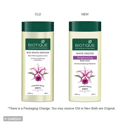 Biotique White Orchid Brightening Body Lotion For Extra Brightening  Radiance (180ml, Normal Skin)-thumb3