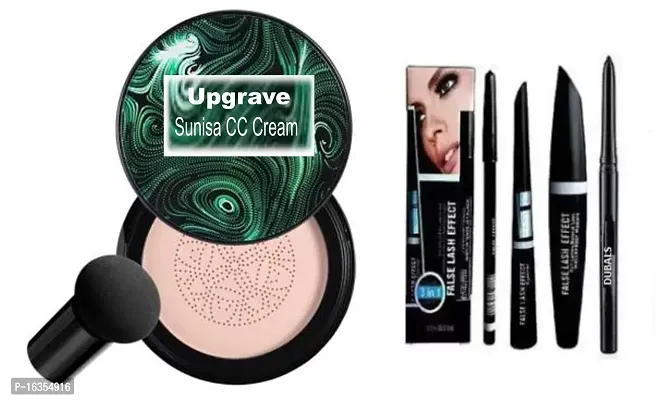 Upgrave Sunisa foundation waterproof cc cream Foundation  30g  3 In 1 Waterproof Eyeliner, Liquid mascara  Waterproof Black Kajal 25 g-thumb0