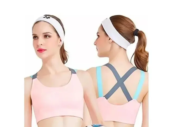 Barshini Yoga Push Up Racerback Sports Bra for Womens Girls Gym Running Padded Tank Top Underwear Shockproof Sport Fitness Bra Vest Free Size Free (28-36inch)