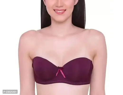 Stylish Fancy Polycotton Solid Padded Bras For Women-thumb0
