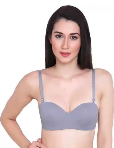 Womens Everyday Padded Underwired Demi Bra T Shirt Padded underwired Push Up Bra.